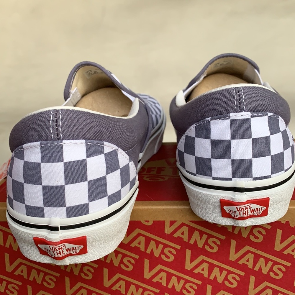 VANS CLASSIC SLIP ON CHECKERBOARD Blgrnt/TRWHT WMN - Picture 12 of 15